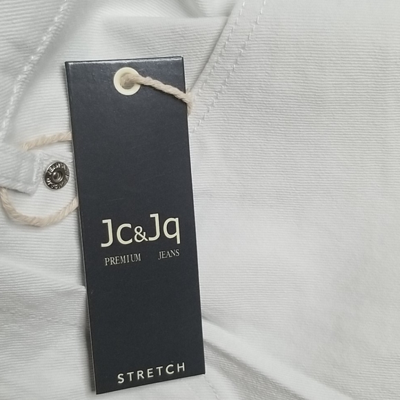 JC&JQ Premium Stretch Jeans White Denim Skirt - Picture 9 of 10